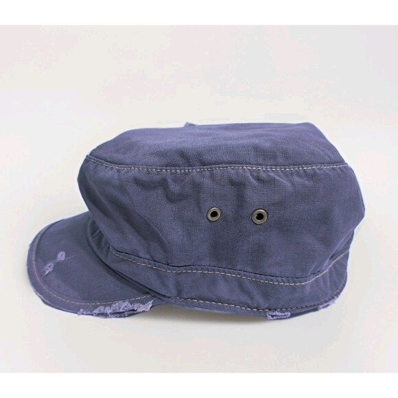 American Eagle Hat Military Style Cabbie Purple Violet Distressed Cap - Picture 3 of 9